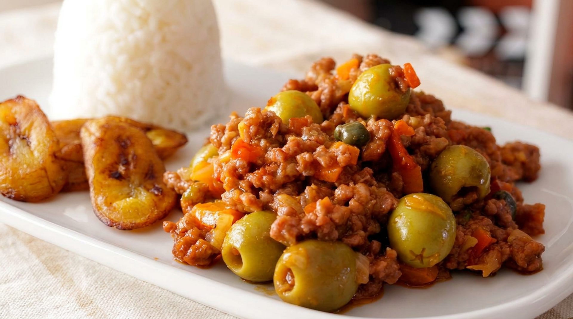 Cuban plates at the table